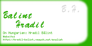 balint hradil business card
